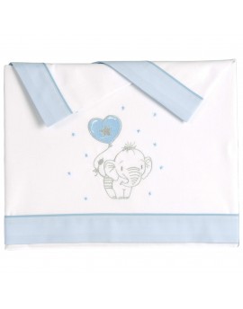 Juego sábanas Elefantino Azul