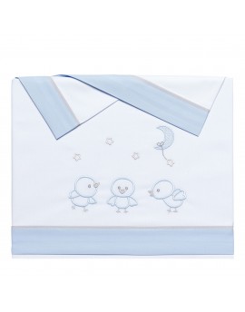 Juego sábanas Chicks Azul