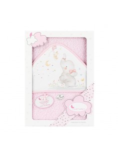 Capa de Baño elefante rosa