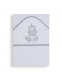 Capa de Baño unicornio blanco-gris