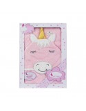 Capa de Baño unicornio rosa